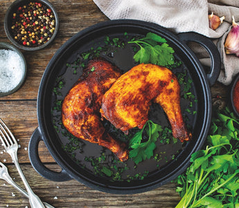 Muslos de pollo adobados al horno