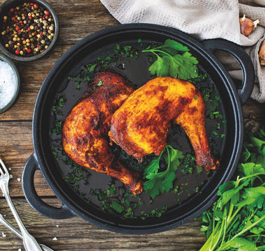 Muslos de pollo adobados al horno