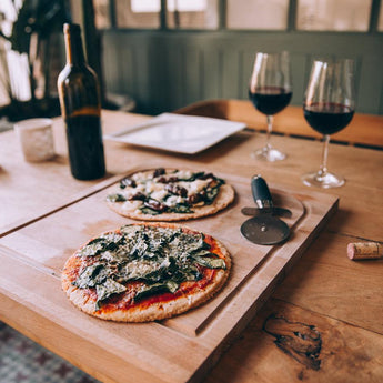 Vino italiano y pizza
