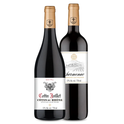 Winebox 2 botellas - Francés (Sarmenac Vin de France + Cotin Jaillet)