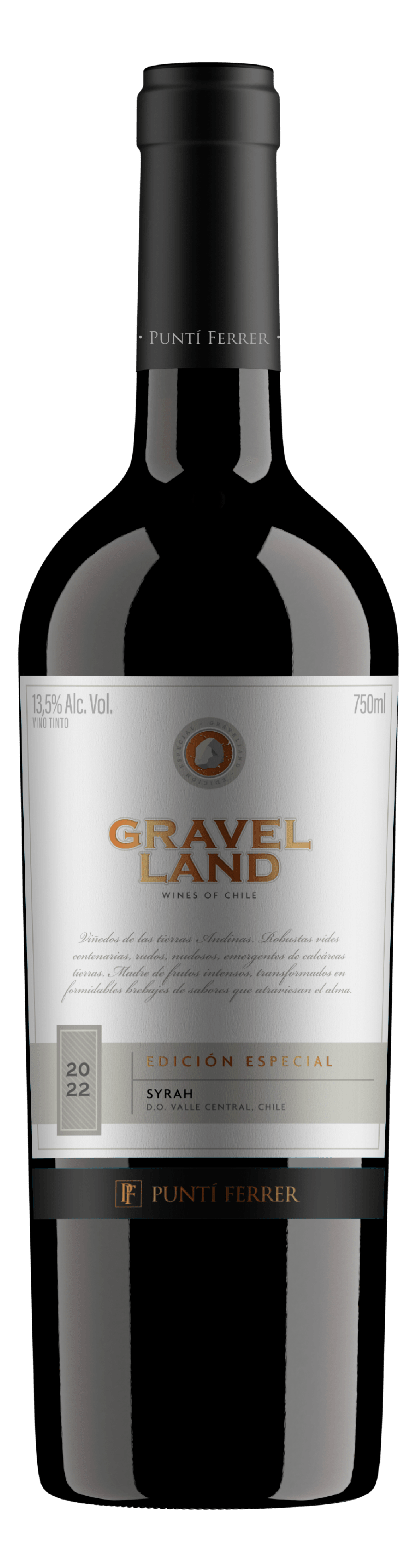 Vino Tinto Chileno Gravelland Edición Especial Valle Central Syrah - Wine.com.mx