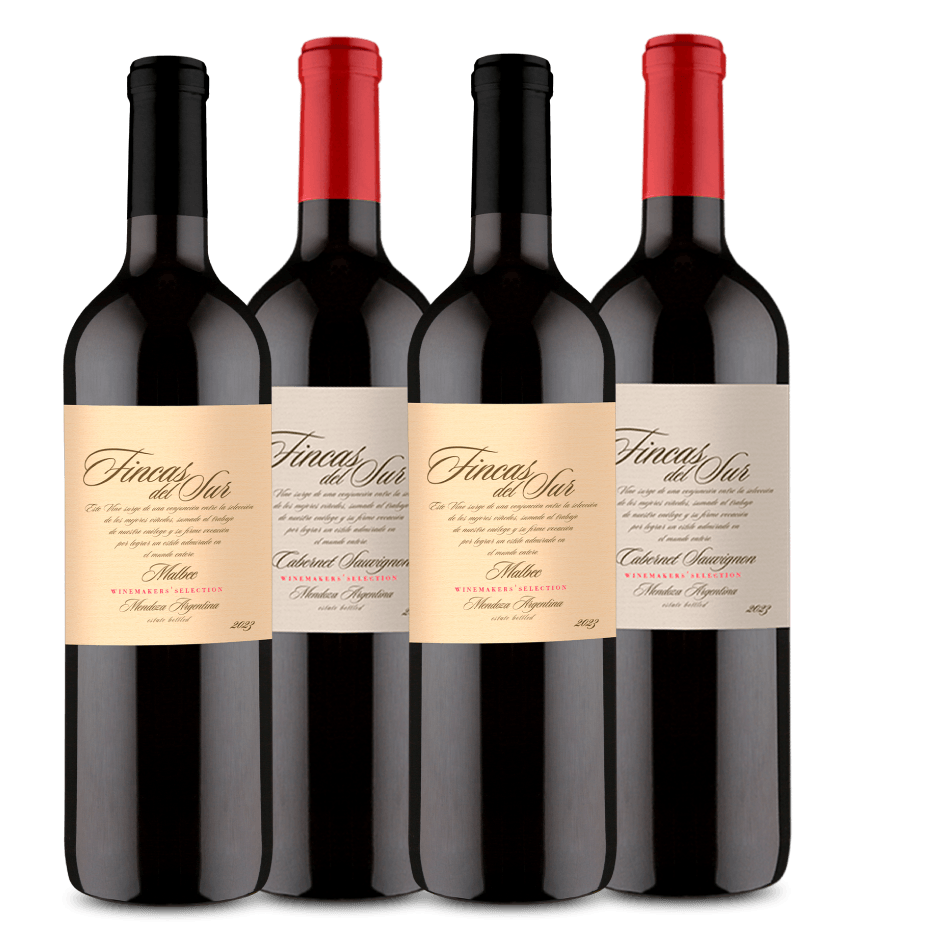 Winebox 4 botellas - Selección Agosto 2024 (Fincas del Sur Winemaker's Selection Cabernet Sauvignon y Malbec) - Wine.com.mx